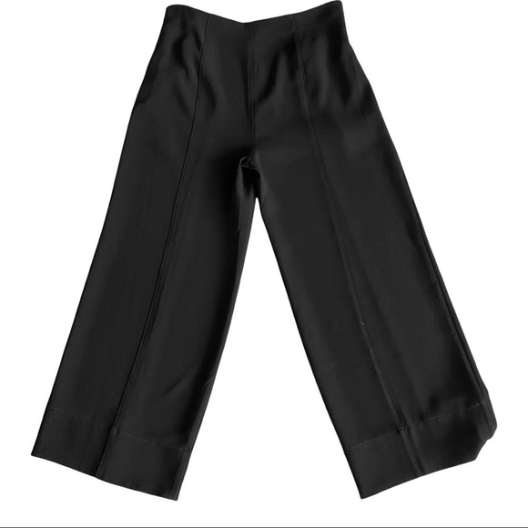 SOLD- cinq à sept Black Diana Cropped Wide Leg High Rise Pants Size 10 - Picture 8 of 13